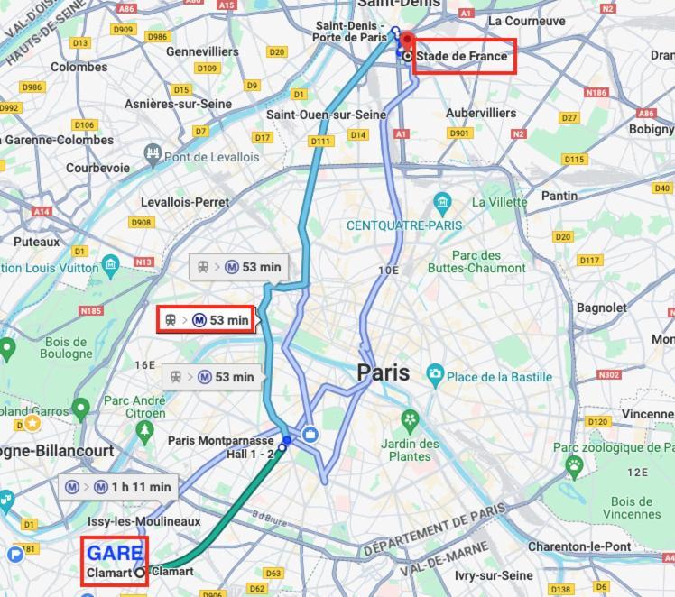2 Pieces Lumineux Aux Portes De Paris 克拉马 外观 照片